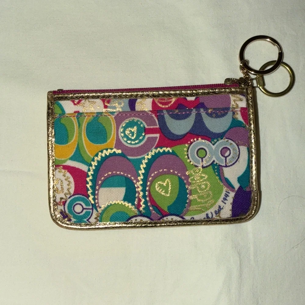 Authentic coach poppy Keychain Wallet - Picture 2 of 5
